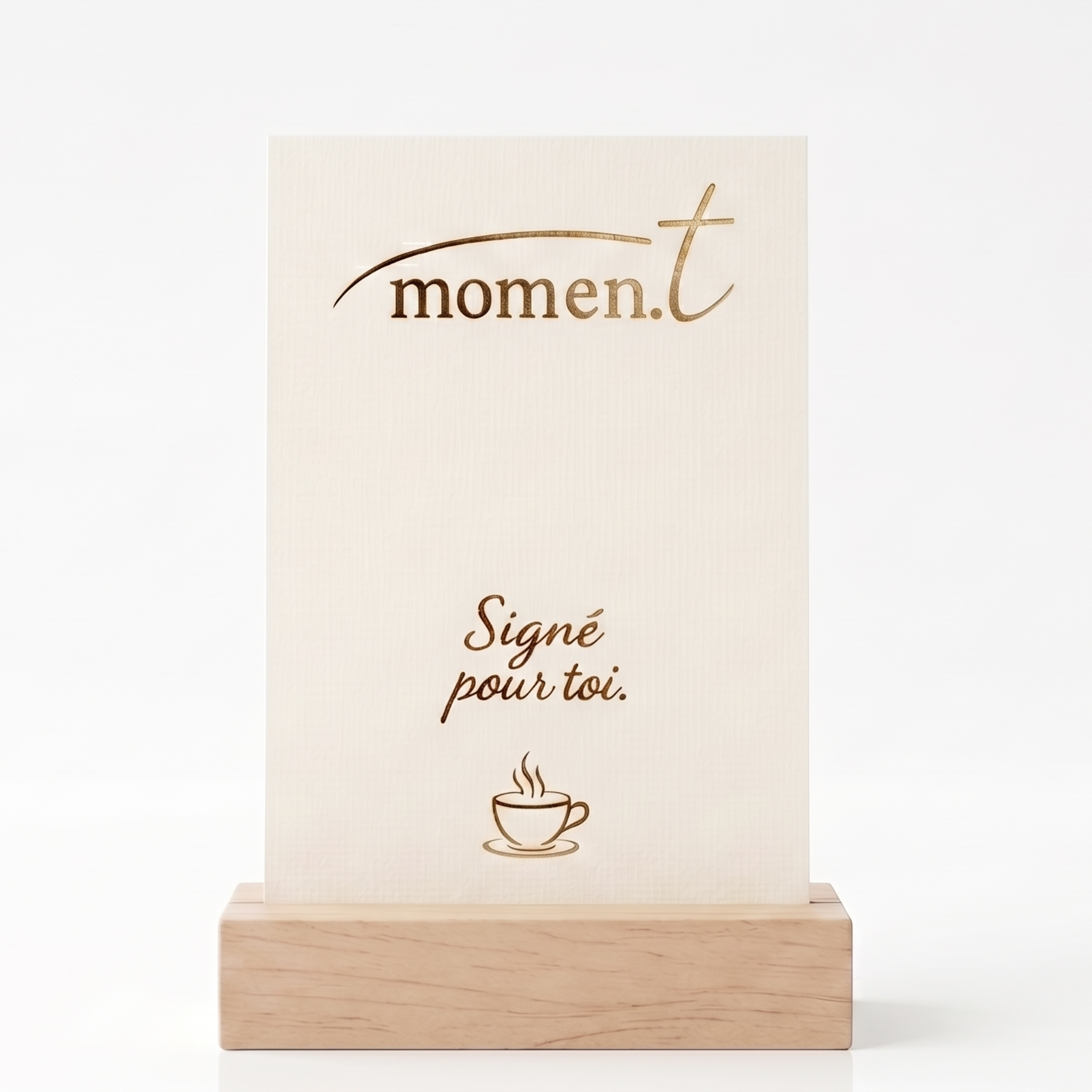 Carte Momen.T avec message personnalisé